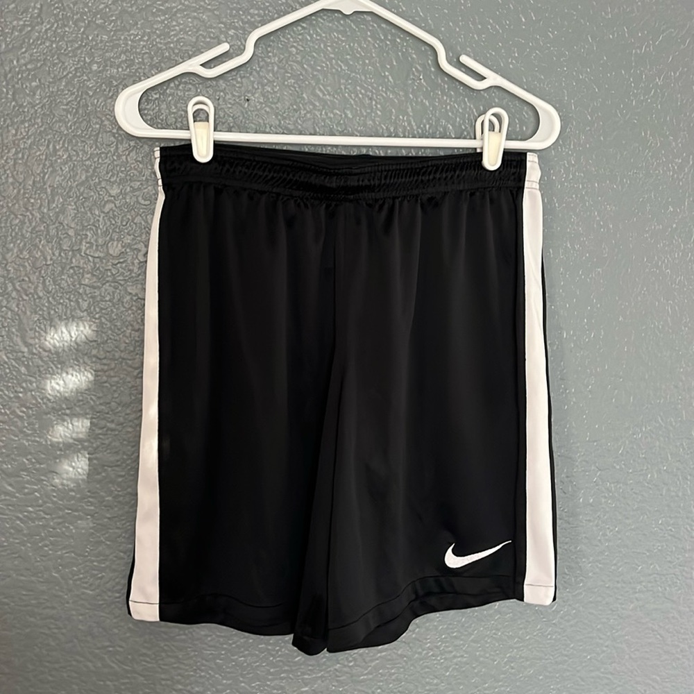 Nike Black with white stripe Dri fit shorts size medium